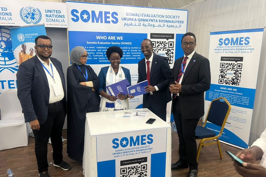 SOMES delegation at the SOMES stand alongside UN Somalia representatives